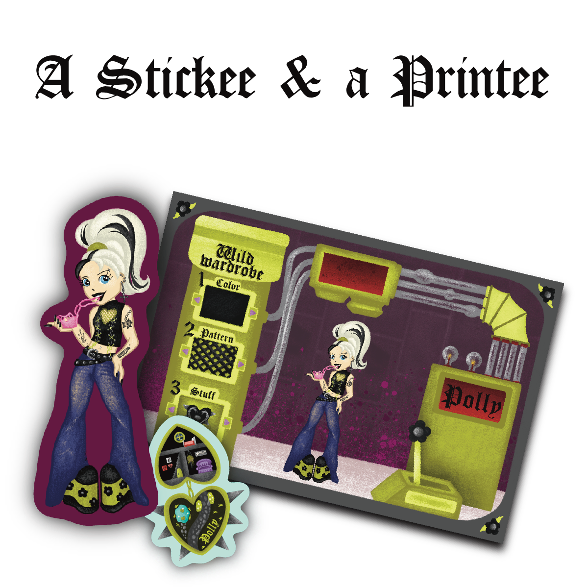 STICKEE & PRINTEE : TRINKET TROUBLE MAIL CLUB