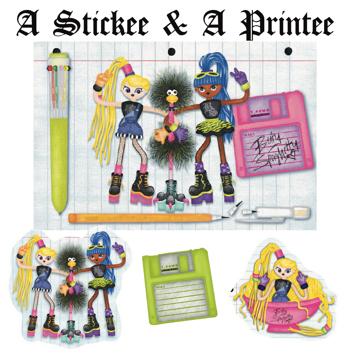 STICKEE & PRINTEE : TRINKET TROUBLE MAIL CLUB